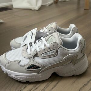 NEW WITH TAGS Adidas Originals White Falcon Sneakers